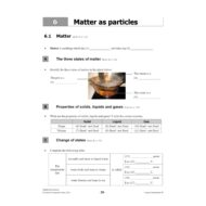 حل أوراق عمل Matter as Particles العلوم المتكاملة الصف السادس