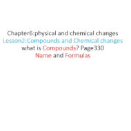 العلوم المتكاملة بوربوينت (Compounds and Chemical changes) بالإنجليزي للصف الخامس