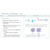 مراجعة عامة Particles in Motion العلوم المتكاملة الصف السادس Inspire