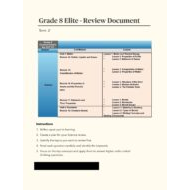 مراجعة Review Document العلوم المتكاملة الصف الثامن نخبة