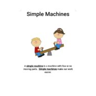 العلوم المتكاملة ملخص (الآلات البسيطة) بالإنجليزي للصف الثالث