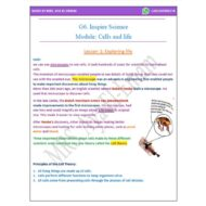 ملخص Cell structure and function & exploring life العلوم المتكاملة الصف السادس