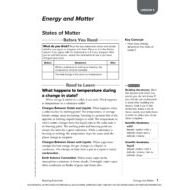 ملخص درس State of Matter العلوم المتكاملة الصف السادس