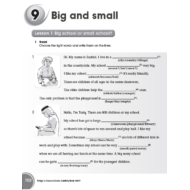 اللغة الإنجليزية كتاب النشاط (Big and Small) الفصل الثالث للصف الرابع