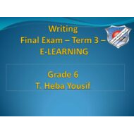 Writing Final Exam اللغة الإنجليزية الصف السادس - بوربوينت