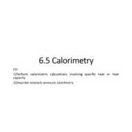 درس Calorimetry الكيمياء الصف العاشر - بوربوينت