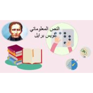 النص المعلوماتي لويس برايل اللغة العربية الصف الرابع - بوربوينت