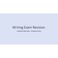 مراجعة Writing Exam Revision اللغة الإنجليزية الصف الخامس - بوربوينت