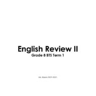 مراجعة Review اللغة الإنجليزية الصف الثامن - بوربوينت