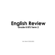 مراجعة عامة Review اللغة الإنجليزية الصف الثامن - بوربوينت