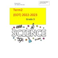 مراجعة الصفحات المهمة للامتحان بالإنجليزي العلوم المتكاملة الصف الثالث