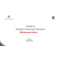 أسئلة هيكلة Grammar Revision اللغة الإنجليزية الصف السادس