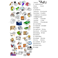 اللغة الإنجليزية ( Vocabulary Unit 1 to 9) للصف الثالث
