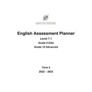 مواصفات الامتحان النهائي Level 7.1 اللغة الإنجليزية الصف التاسع Elite والعاشر Advanced الفصل الدراسي الثاني 2022-2023