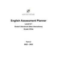 مواصفات الامتحان النهائي Level 6.1 اللغة الإنجليزية الصف الثامن Advanced - Elite الفصل الدراسي الثاني 2022-2023