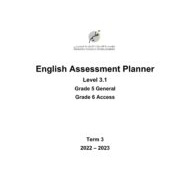 Assessment Planner اللغة الإنجليزية الصف الخامس General والصف السادس Access الفصل الدراسي الثالث 2022-2023