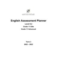 Assessment Planner اللغة الإنجليزية الصف الحادي عشر Advanced & Elite الفصل الدراسي الثالث 2022-2023