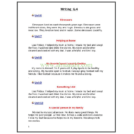 اللغة الإنجليزية مواضيع الكتابة (الوحدة 6 إلى 12) للصف الرابع