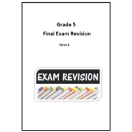 اللغة الإنجليزية نماذج (Final Exam Revision) للصف الخامس