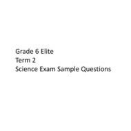 أوراق عمل Exam sample Question العلوم المتكاملة الصف السادس Elite