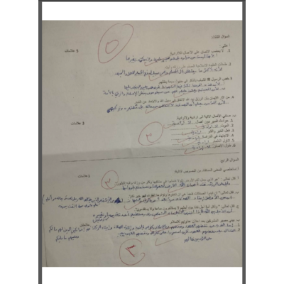 مادة تدريبية في اللغة العربية لعدد من الدروس للصف العاشر الفصل الأول