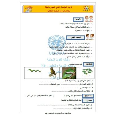 بطاقات تعلم ذاتي لمادة العلوم للصف الرابع الفصل الثاني