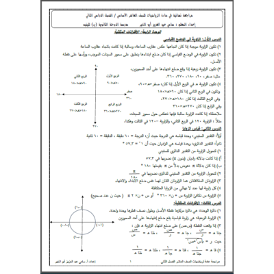 المراجعة النهائية للغة العربية للصف الثامن الفترة التانية