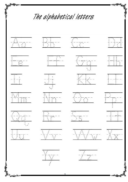 طريقة كتابة حروف اللغة الانجليزية The alphabetical letters