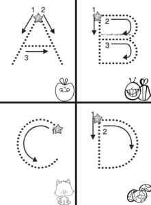كيفية كتابة الحروف الانجليزية بطريقة سهلة وبسيطة للطفل