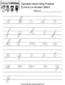 مذكرة الحروف الانجليزية Alphabet Handwriting Practice