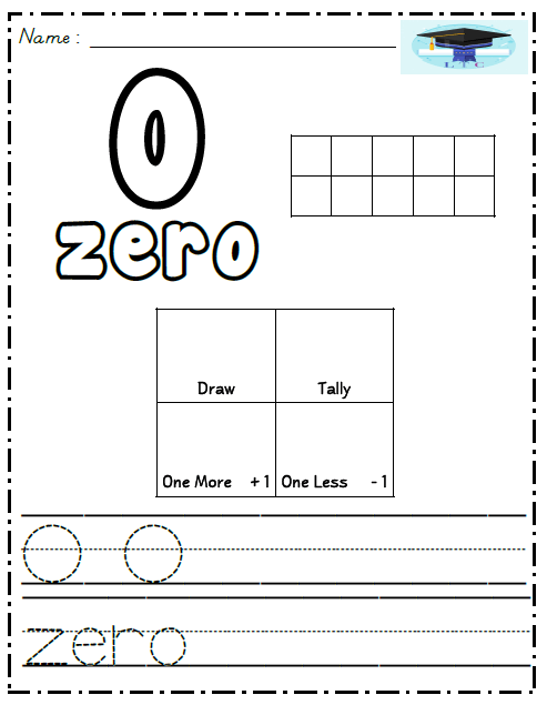 مذكرة Math للارقام من صفر إلى 100