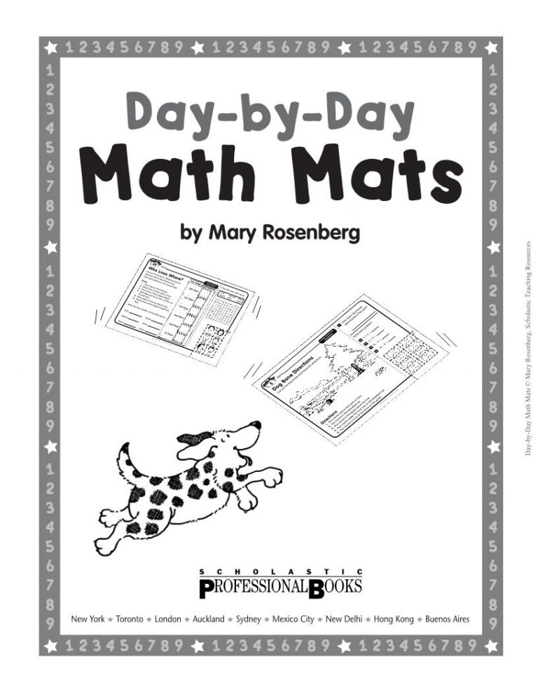 كتاب Day-By-Day Math Mats لتعليم الاطفال الحساب