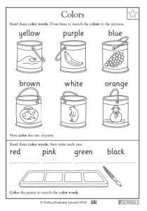 نشاط تلوين الاشكال والالوان للاطفال باللغة الانجليزية بطريقة مميزة