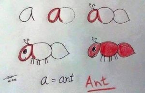 تعليم الاطفال الحروف الانجليزية بطريقة الرسم الممتعة