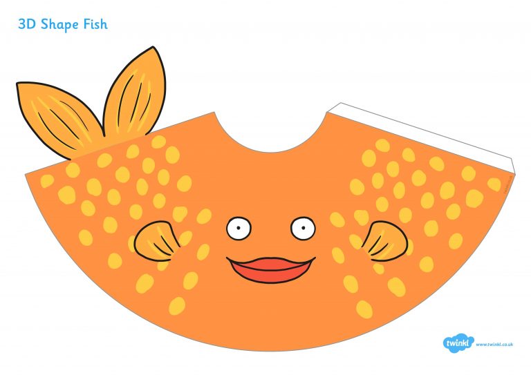 نشاط 3D Shape Fish لتنمية المهارات الحركية الدقيقة