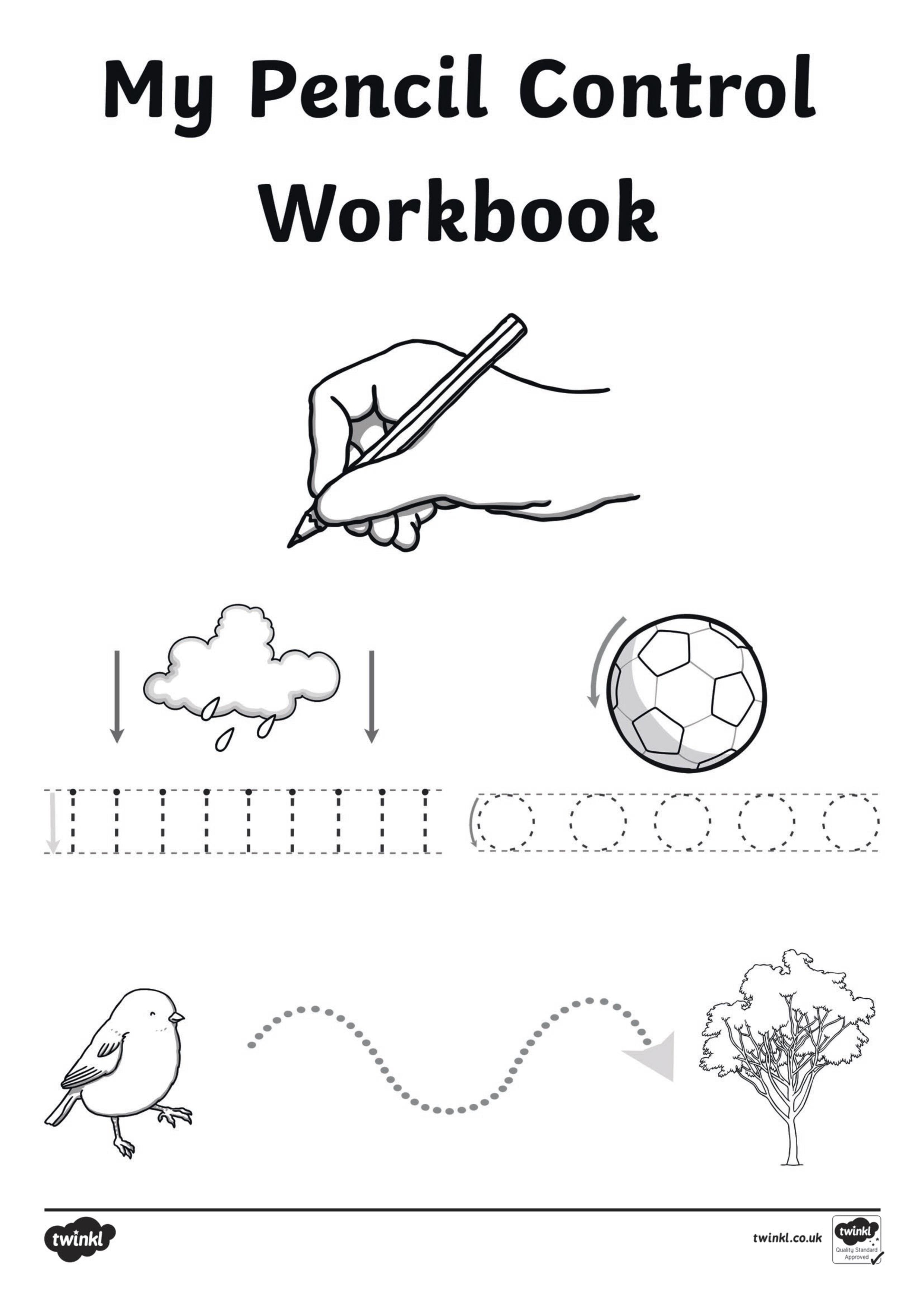 مذكرة My Pencil control workbook لتعليم ما قبل الكتابة