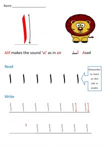 اوراق عمل للحروف العربية لغير الناطقين باللغة العربية