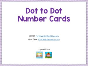 تتبع الارقام Dot To Dot Number Cards ممتعة للاطفال