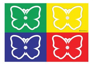 نشاط قص ولصق وتركيب الفراشات لتعليم الأطفال تطابق الألوان