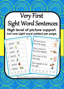 أوراق عمل sight words sentence للمرحلة التأسيسية