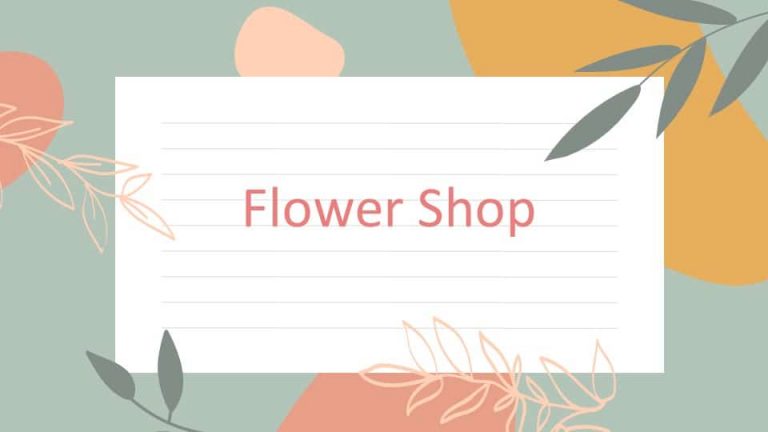 لعبة Flower Shop بوربوينت مفرغ قابل للتعديل وجاهزة للإستخدام