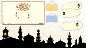 قالب رمضان كريم لعمل فصل إفتراضي مصمم بواسطة البوربوينت
