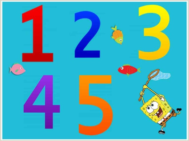 بوربوينت مدلولات الأعداد من 1 إلى 5 لتعليم الأطفال بطريقة مبسطة