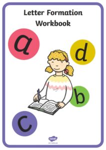 مذكرة Letter Formation Workbook لتعليم الأطفال الحروف الإنجليزية