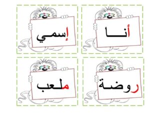 بطاقات الكلمات البصرية للأطفال مصممة على البوربوينت