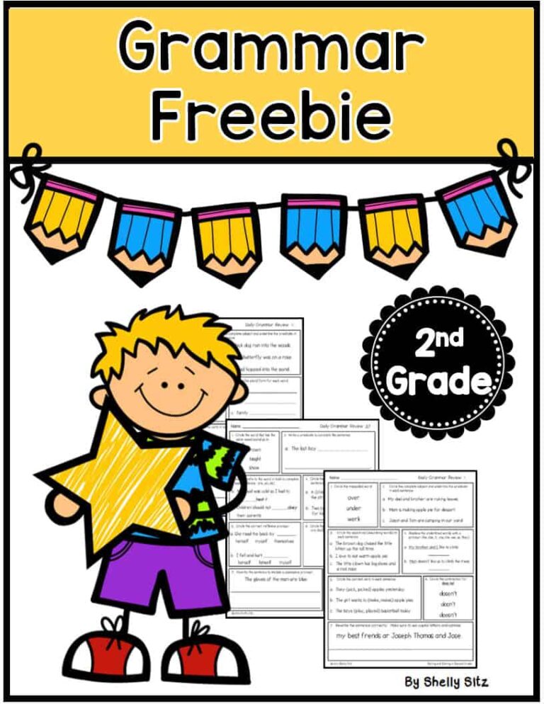 Worksheets Grammar for Second Grade