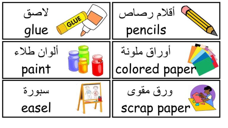 بوربوينت ملصقات bilingual labels جاهزة للإستخدام والطباعة