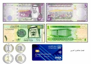 نشاط النقود لتعليم الأطفال بعض العملات المملكة العربية السعودية