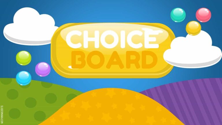 قالب Gems Choice Board بوربوينت لزيادة دافعية التعلم لدى الطلاب