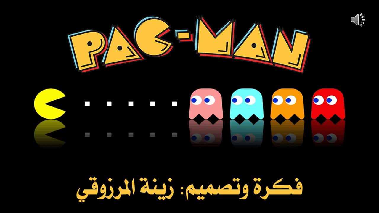 قالب لعبة packman بوربوينت لتحفيز الطلاب على المشاركة الصفية